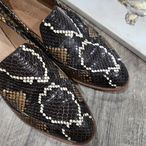 🐢 Madewell Frances Loafer Snake Embossed Leather Size 5.5 Excellent Condition - Picture 6 of 12